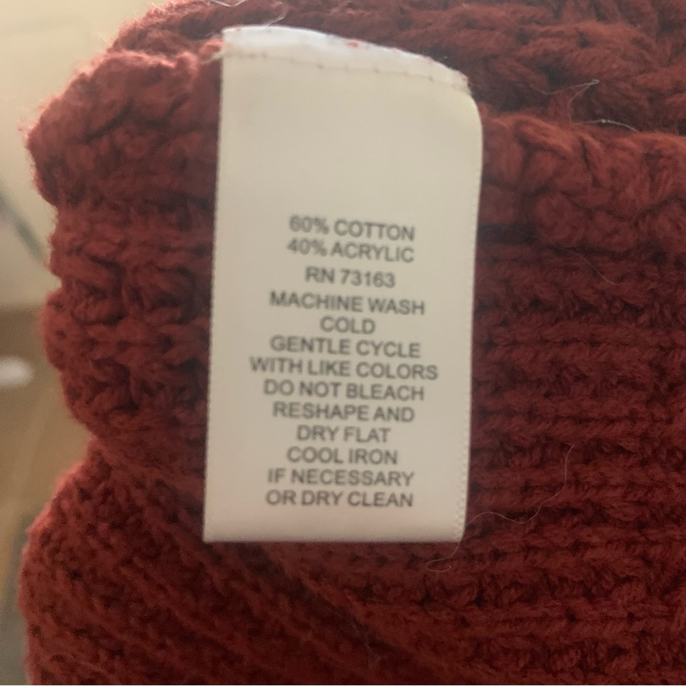 Cupio Rust Colored Cable Knit Sweater - image 7